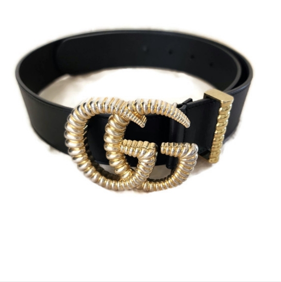 Gucci Accessories - Gucci Torchon Double G Buckle Black Leather Belt Size 80-32